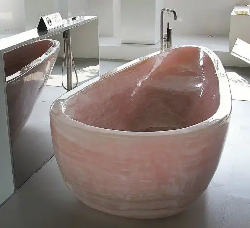 Rose Marble Bathtub price on pr Ton 